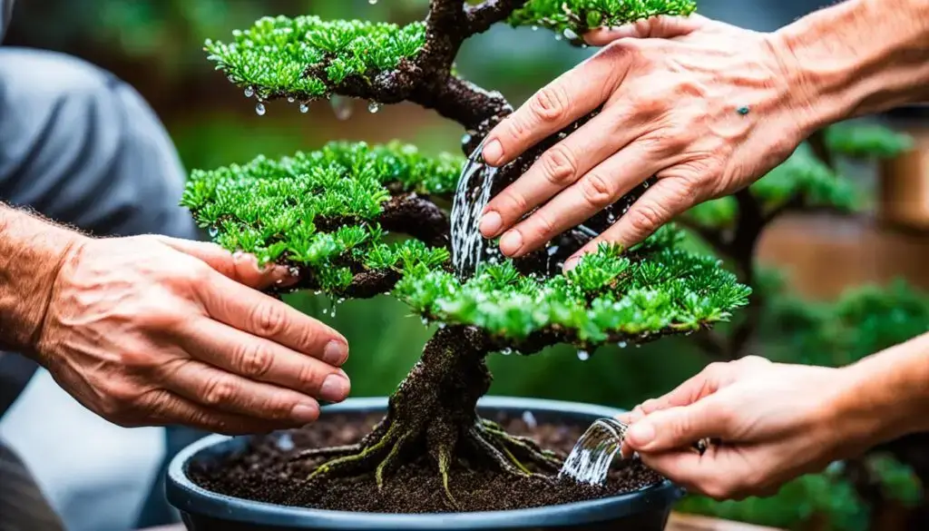 Proper bonsai watering techniques